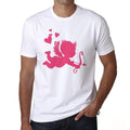 Flying Cupid Men's tee, White, 100% Cotton 00156