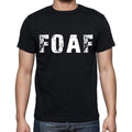 foaf Men's Short Sleeve Round Neck T-shirt , 4 letters Black