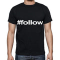 follow Men's Short Sleeve Round Neck T-shirt , Black T-shirt EN