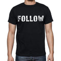 follow Men's Short Sleeve Round Neck T-shirt , Black T-shirt EN