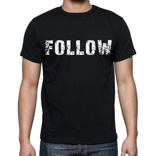 Follow Mens Short Sleeve Round Neck T-Shirt Black T-Shirt En