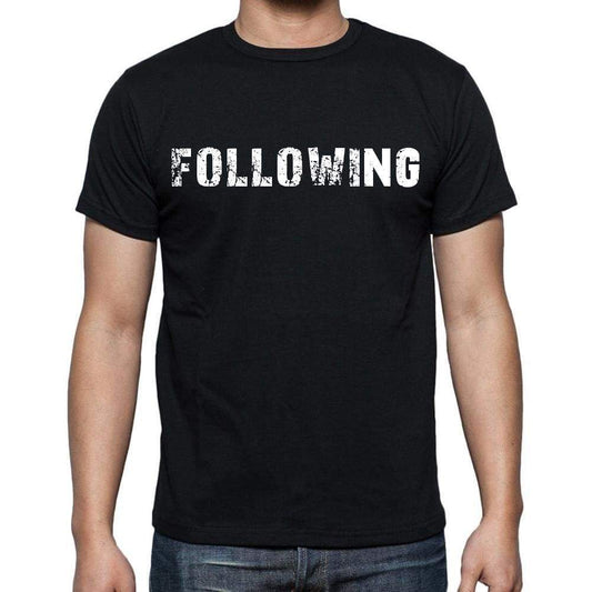 Following Mens Short Sleeve Round Neck T-Shirt Black T-Shirt En