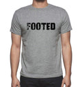 FOOTED, Grey, Men's Short Sleeve Round Neck T-shirt 00018