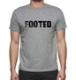 Footed Grey Mens Short Sleeve Round Neck T-Shirt 00018 - Grey / S - Casual
