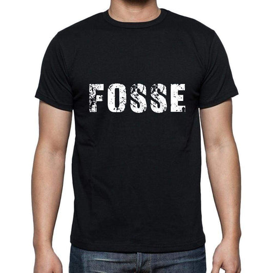 Fosse Mens Short Sleeve Round Neck T-Shirt 5 Letters Black Word 00006 - Casual
