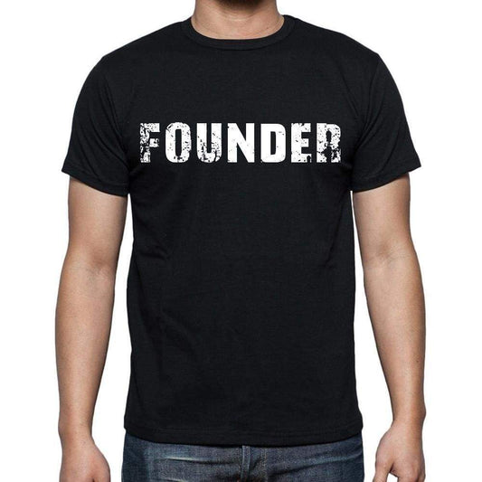 Founder Mens Short Sleeve Round Neck T-Shirt Black T-Shirt En