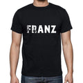franz Men's Short Sleeve Round Neck T-shirt , 5 letters Black , word 00006