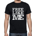 KOSTENLOS Like me, schwarz, Herren-Kurzarm-Rundhals-T-Shirt 00055