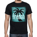 french, beach holidays in french, beach t shirts, Men's Short Sleeve Round Neck T-shirt 00028