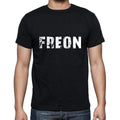 freon Men's Short Sleeve Round Neck T-shirt , 5 letters Black , word 00006