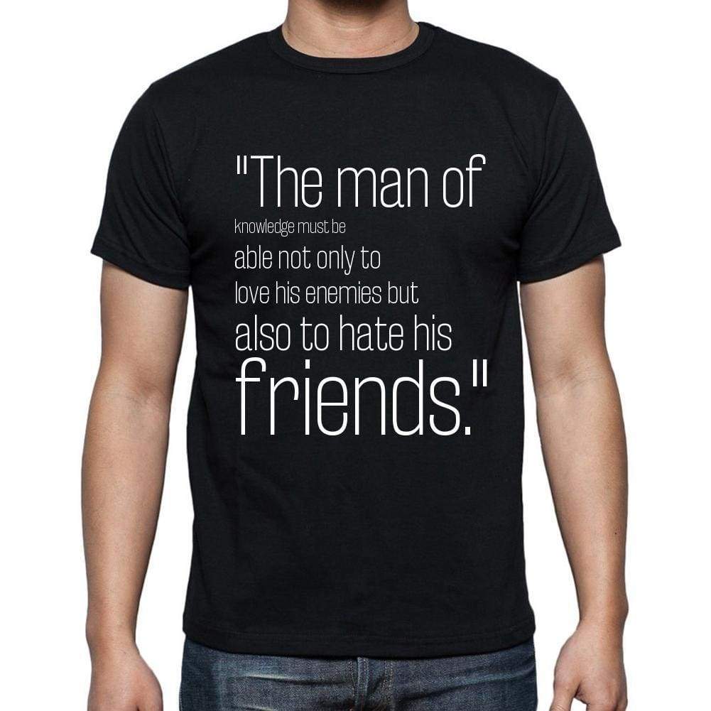 Friedrich Nietzsche Quote T Shirts The Man Of Knowled T Shirts Men Black - Casual