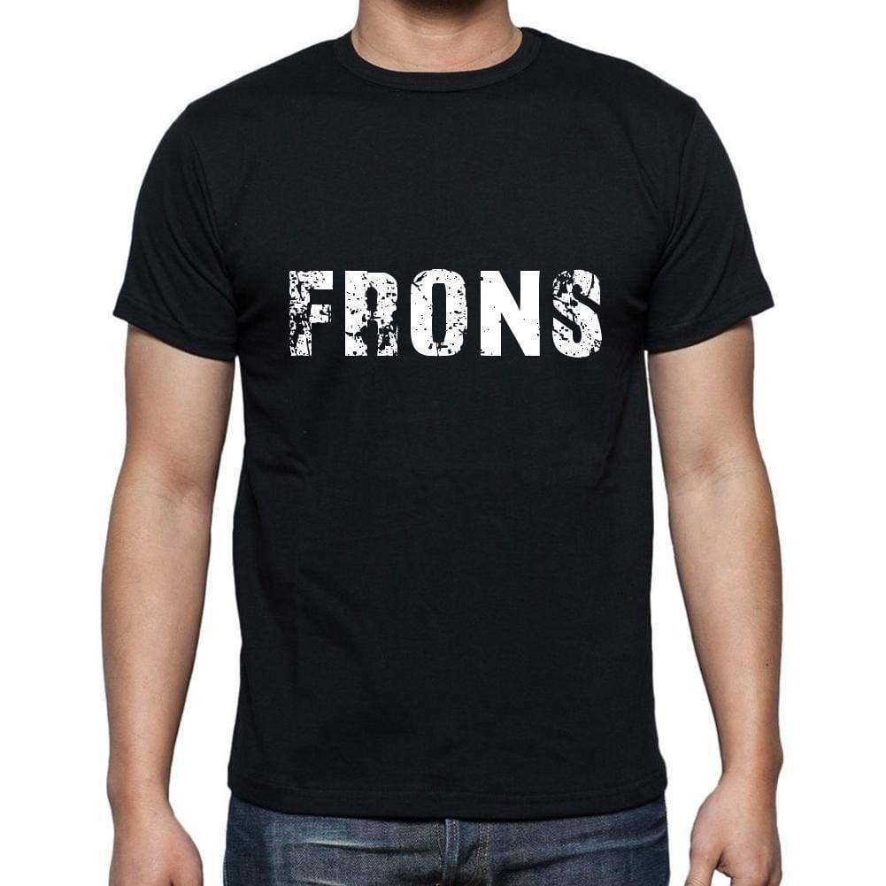Frons Mens Short Sleeve Round Neck T-Shirt 5 Letters Black Word 00006 - Casual
