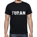 furan Men's Short Sleeve Round Neck T-shirt , 5 letters Black , word 00006
