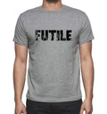 FUTILE, Grey, Men's Short Sleeve Round Neck T-shirt 00018