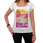 Gallito Escape To Paradise Womens Short Sleeve Round Neck T-Shirt 00280 - White / Xs - Casual