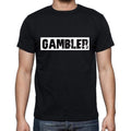 Gambler t shirt, mens t-shirt, occupation, S Size, Black, Cotton