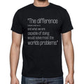 Gandhi quote t shirts,"The difference between what we",t shirts men,black