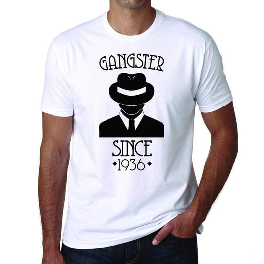 Gangster 1936 Mens Short Sleeve Round Neck T-Shirt 00125 - White / S - Casual