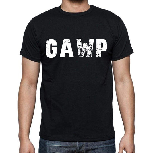 Gawp Mens Short Sleeve Round Neck T-Shirt 4 Letters Black - Casual