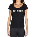 geltorf, German Cities Black, Women's Short Sleeve Round Neck T-shirt 00002