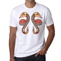 Sternzeichen Zwillinge, weißes Herren-T-Shirt, 100 % Baumwolle 00213