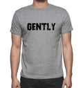 GENTLY, Grey, Men's Short Sleeve Round Neck T-shirt 00018