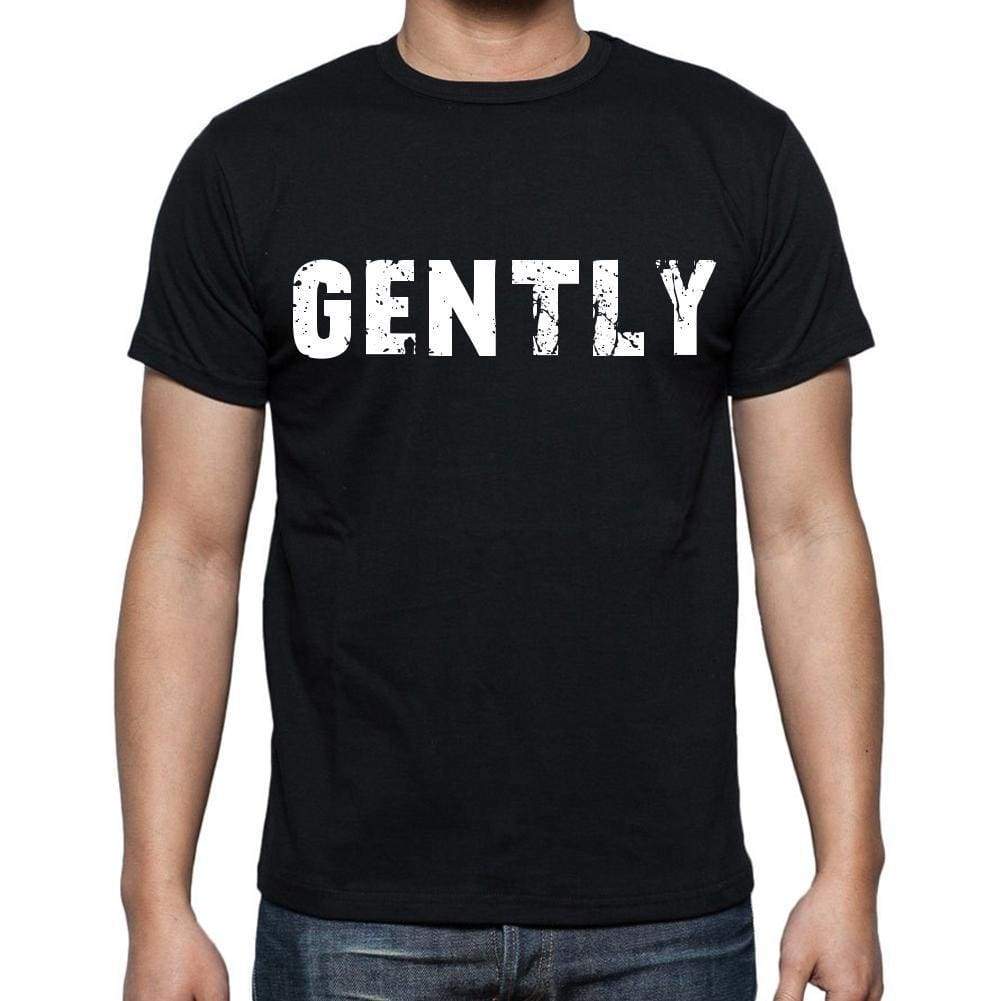 Gently Mens Short Sleeve Round Neck T-Shirt Black T-Shirt En
