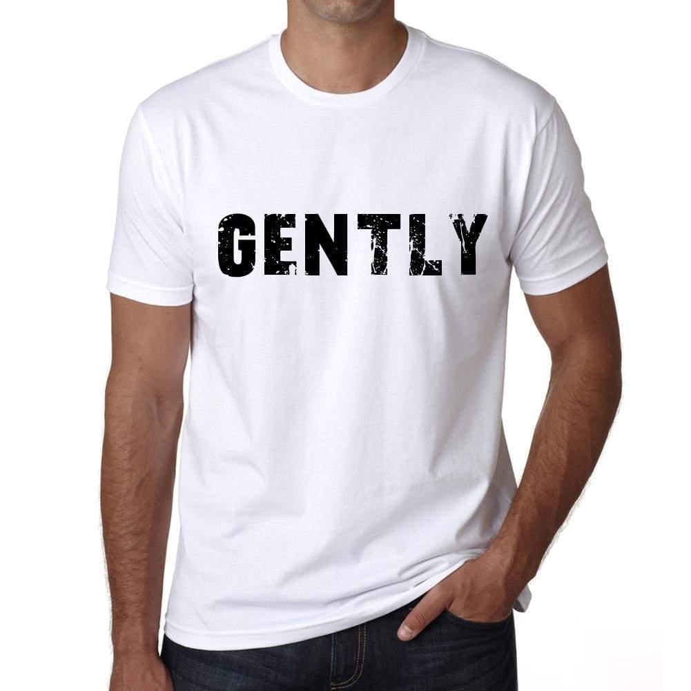 Gently Mens T Shirt White Birthday Gift 00552 - White / Xs - Casual