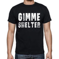 Gimme Shelter Men's Short Sleeve Round Neck T-shirt , Black T-shirt EN