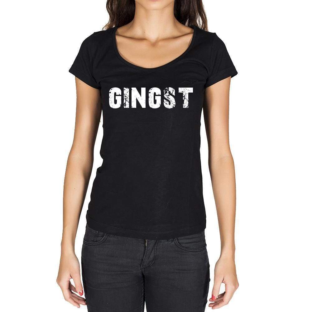Gingst German Cities Black Womens Short Sleeve Round Neck T-Shirt 00002 - Casual