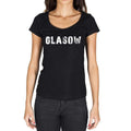 glasow, German Cities Black, Women's Short Sleeve Round Neck T-shirt 00002