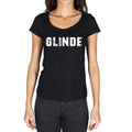 glinde, German Cities Black, Women's Short Sleeve Round Neck T-shirt 00002