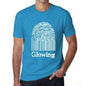 Glowing Fingerprint Blue Mens Short Sleeve Round Neck T-Shirt Gift T-Shirt 00311 - Blue / S - Casual