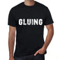 gluing Mens Vintage T shirt Black Birthday Gift 00554 - Ultrabasic
