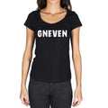 gneven, German Cities Black, Women's Short Sleeve Round Neck T-shirt 00002