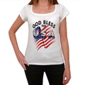 God Bless the USA Women's Short Sleeve Round Neck T-shirt 00111