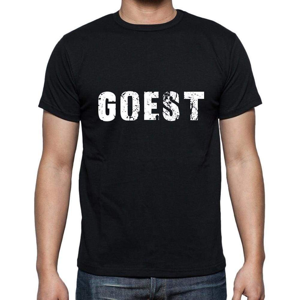 Goest Mens Short Sleeve Round Neck T-Shirt 5 Letters Black Word 00006 - Casual