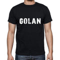 golan Men's Short Sleeve Round Neck T-shirt , 5 letters Black , word 00006