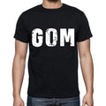gom men t shirts,Short Sleeve,t shirts men,tee shirts for men,cotton,black , 3 letters