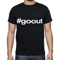goout Men's Short Sleeve Round Neck T-shirt , Black T-shirt EN