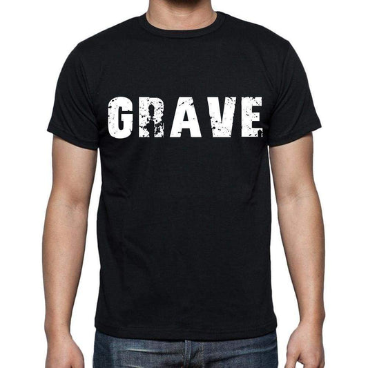 Grave Mens Short Sleeve Round Neck T-Shirt Black T-Shirt En