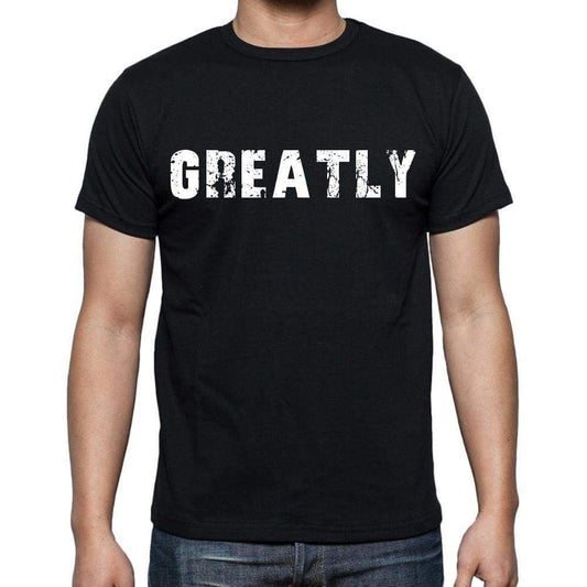 Greatly White Letters Mens Short Sleeve Round Neck T-Shirt 00007