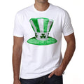 Green White Stripe and Shamrock Hat, Men's T-Shirt,t shirt gift
