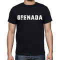 grenada Men's T-Shirt Short Sleeve Round Neck Black t shirt for men