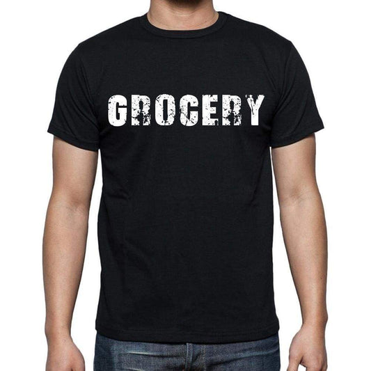Grocery White Letters Mens Short Sleeve Round Neck T-Shirt 00007