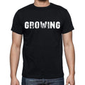 growing Men's Short Sleeve Round Neck T-shirt , Black T-shirt EN