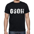 gsoh T-shirt <span>à manches courtes et</span> <span>col rond</span> <span>pour homme</span> , 4 lettres <span>Noir</span>