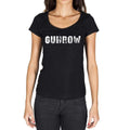 guhrow, German Cities Black, Women's Short Sleeve Round Neck T-shirt 00002