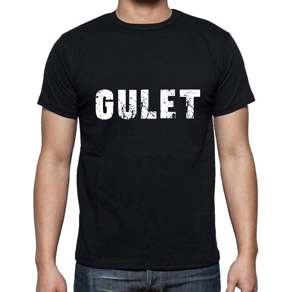 Gulet Mens Short Sleeve Round Neck T-Shirt 5 Letters Black Word 00006 - Casual