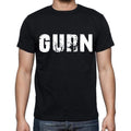 gurn Men's Short Sleeve Round Neck T-shirt , 4 letters Black